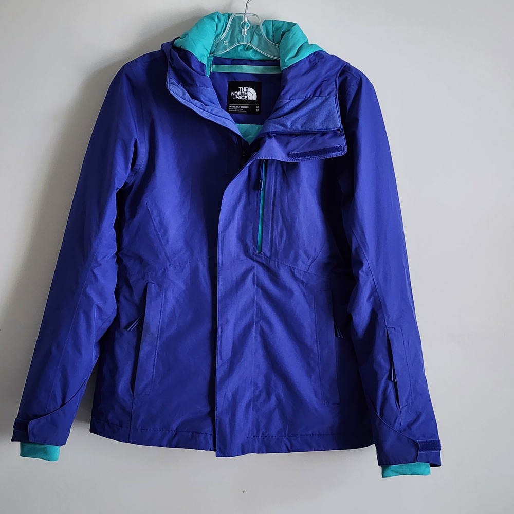 North Face Descendit Ski Jacket Womens M Hood Technical Vents Hiking Winter Coat
